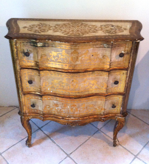 fabulous giltwood chest of drawers